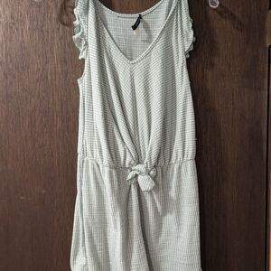 Caution To The Wind Light Green Gingham Mini Dress